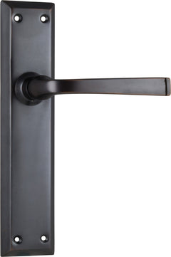 Menton Lever - Long Backplate Antique Copper / Latch | Passage