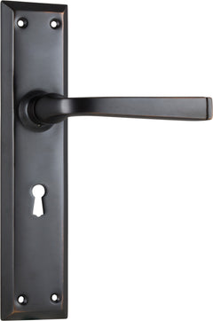 Menton Lever - Long Backplate Antique Copper / Lock | Lock (Skeleton Key)