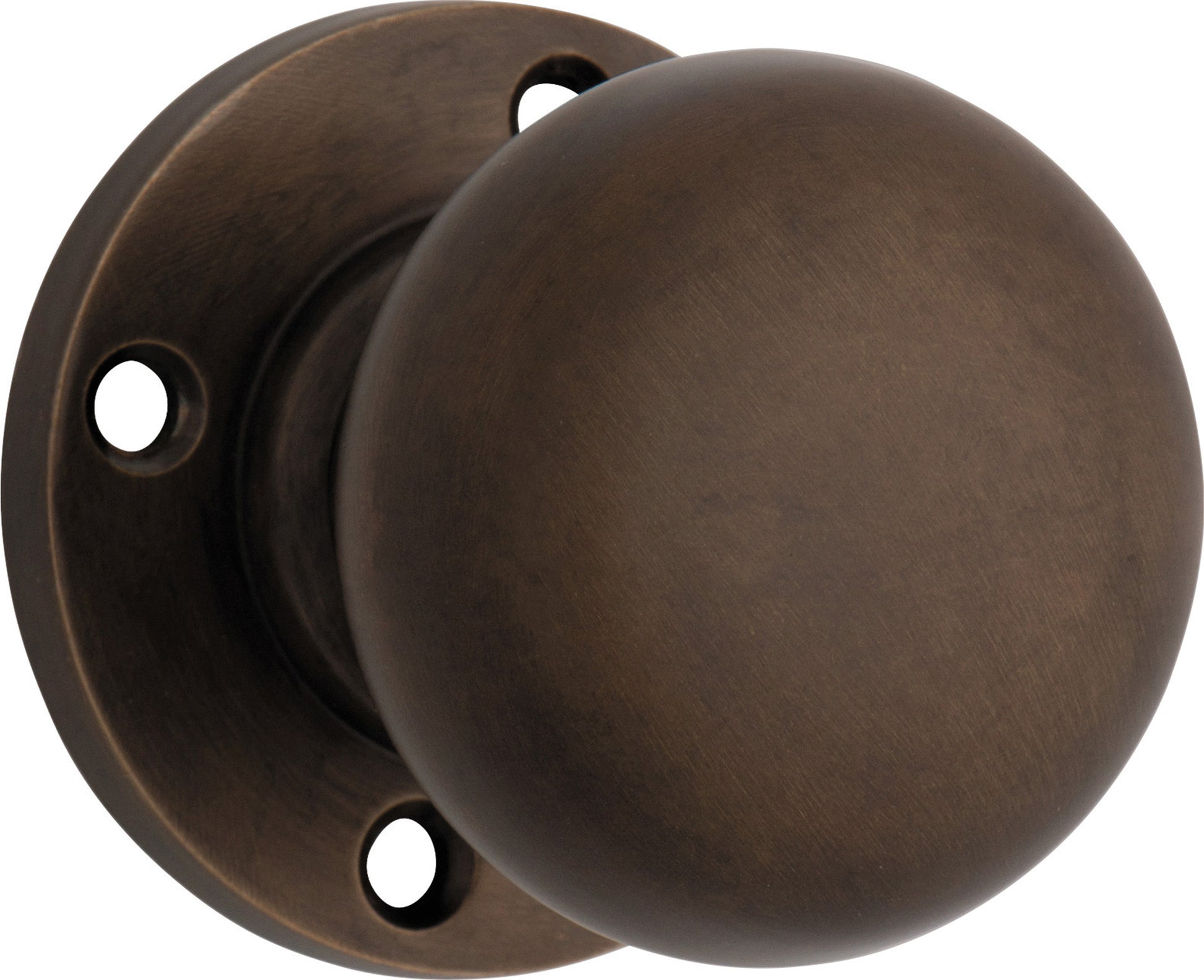 Retro Fit Mortice Knob - Round Rose Antique Brass / Passage