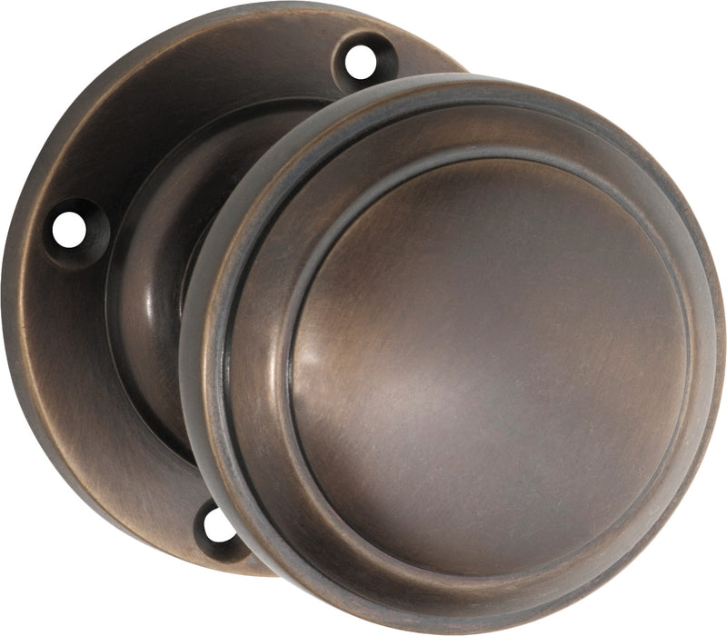 Milton Knob - Round Rose Antique Brass / Passage