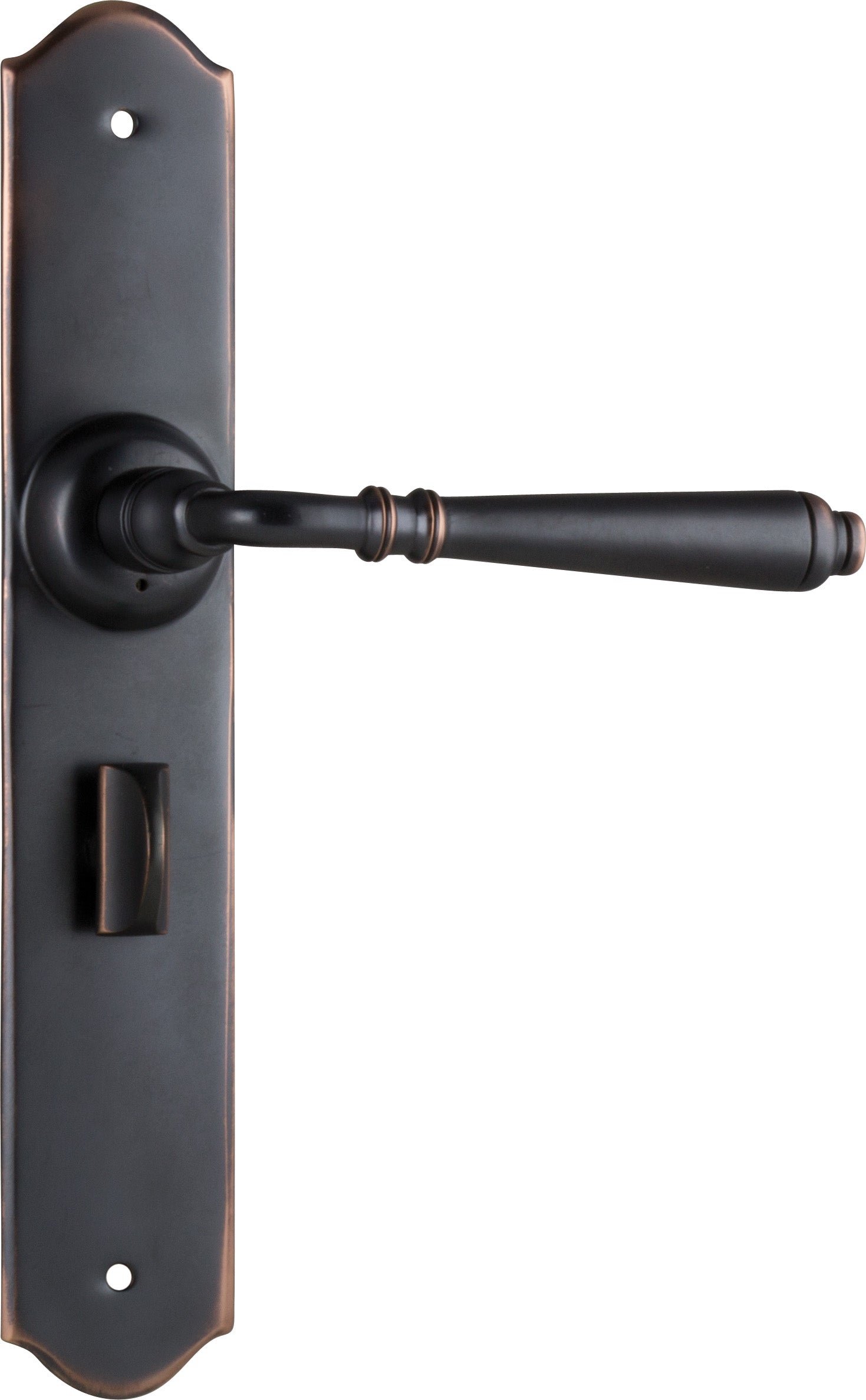 Reims Lever - Long Backplate Antique Copper / Privacy | Privacy