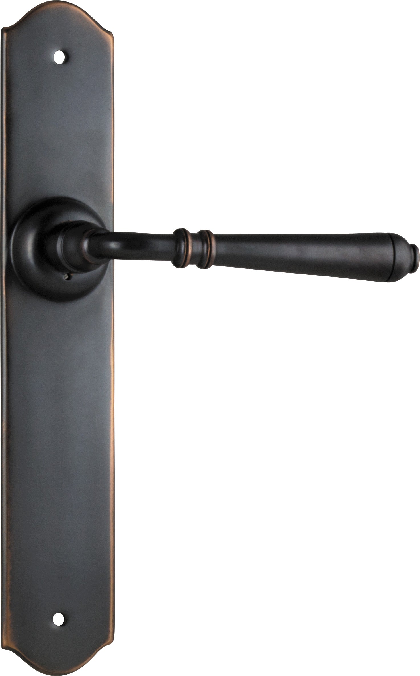 Reims Lever - Long Backplate Antique Copper / Latch | Passage