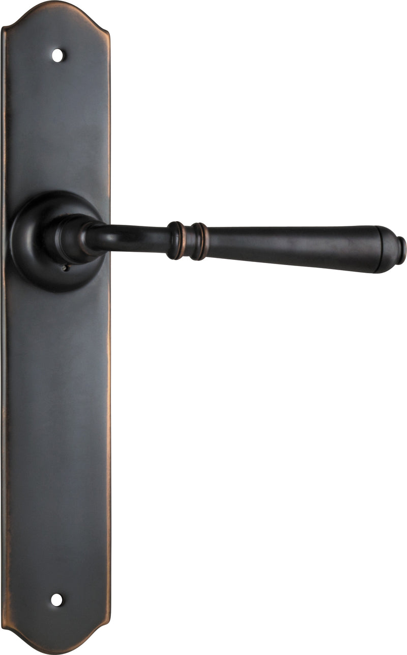 Reims Lever - Long Backplate Antique Copper / Latch | Passage