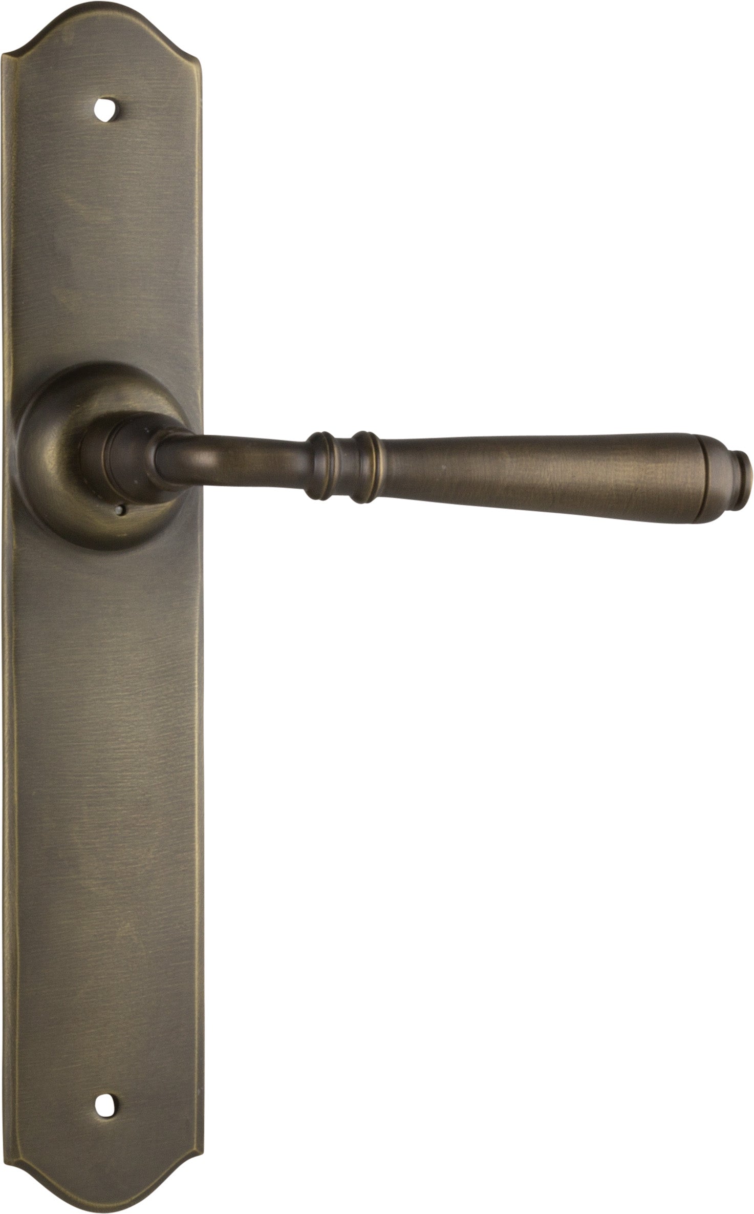 Reims Lever - Long Backplate Antique Brass / Latch | Passage