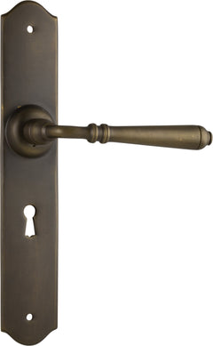 Reims Lever - Long Backplate Antique Brass / Lock | Lock (Skeleton Key)