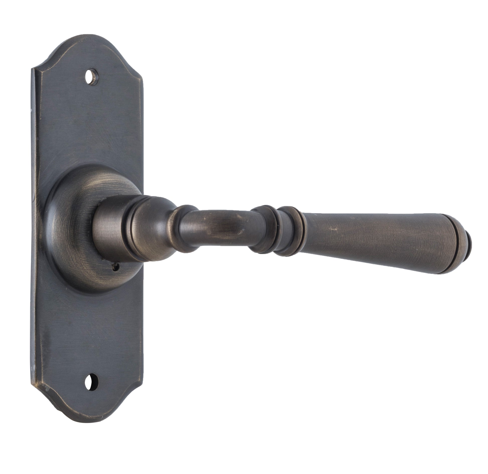 Reims Lever - Short Backplate Antique Brass / Latch | Passage