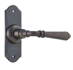 Reims Lever - Short Backplate Antique Brass / Latch | Passage