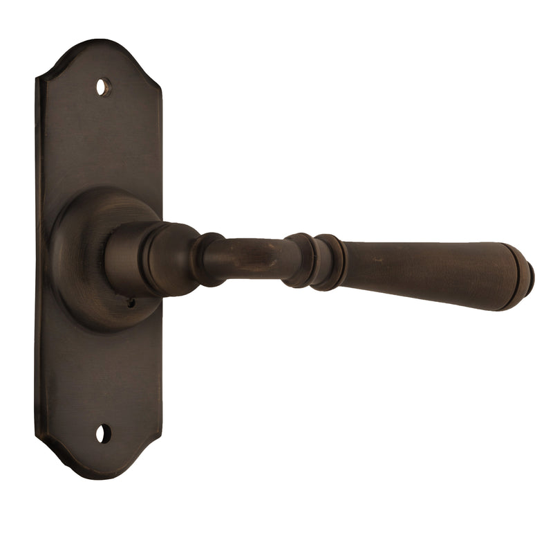Reims Lever - Short Backplate Antique Brass / Latch | Passage