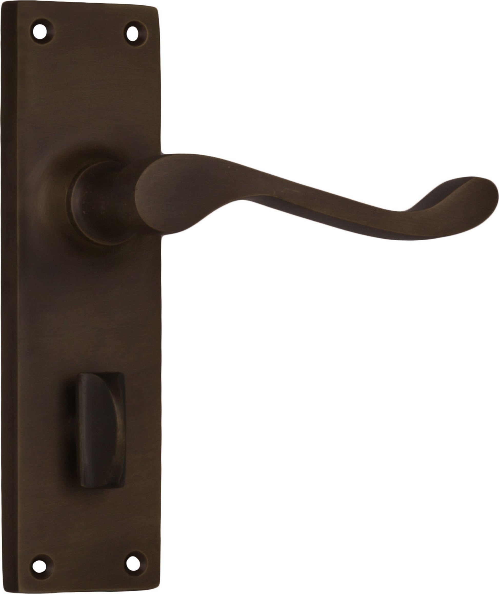 Victorian Lever - Long Backplate Antique Brass / Privacy | Privacy