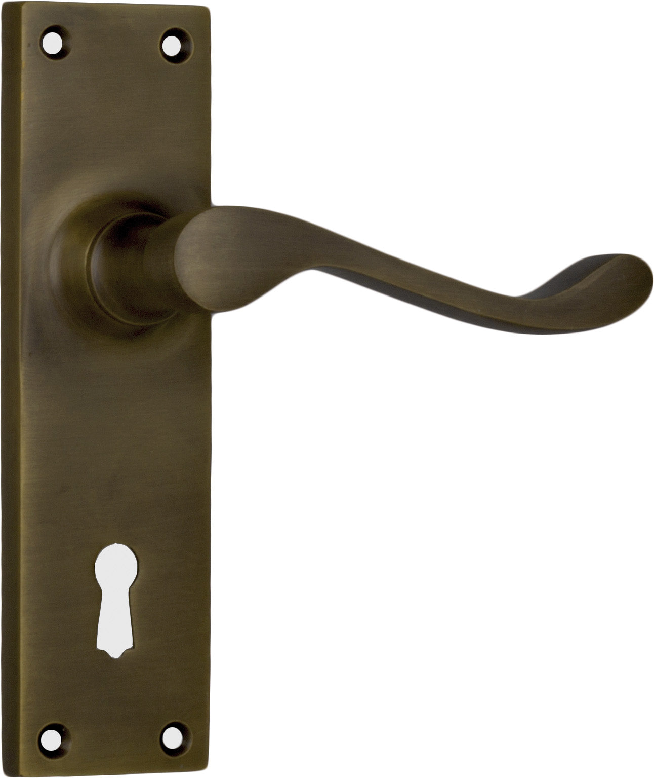 Victorian Lever - Long Backplate Antique Brass / Lock | Lock (Skeleton Key)