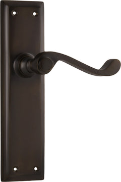 Milton Lever - Long Backplate Antique Brass / Latch | Passage