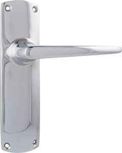 Retro Lever - Long Backplate Chrome Plated / Latch | Passage