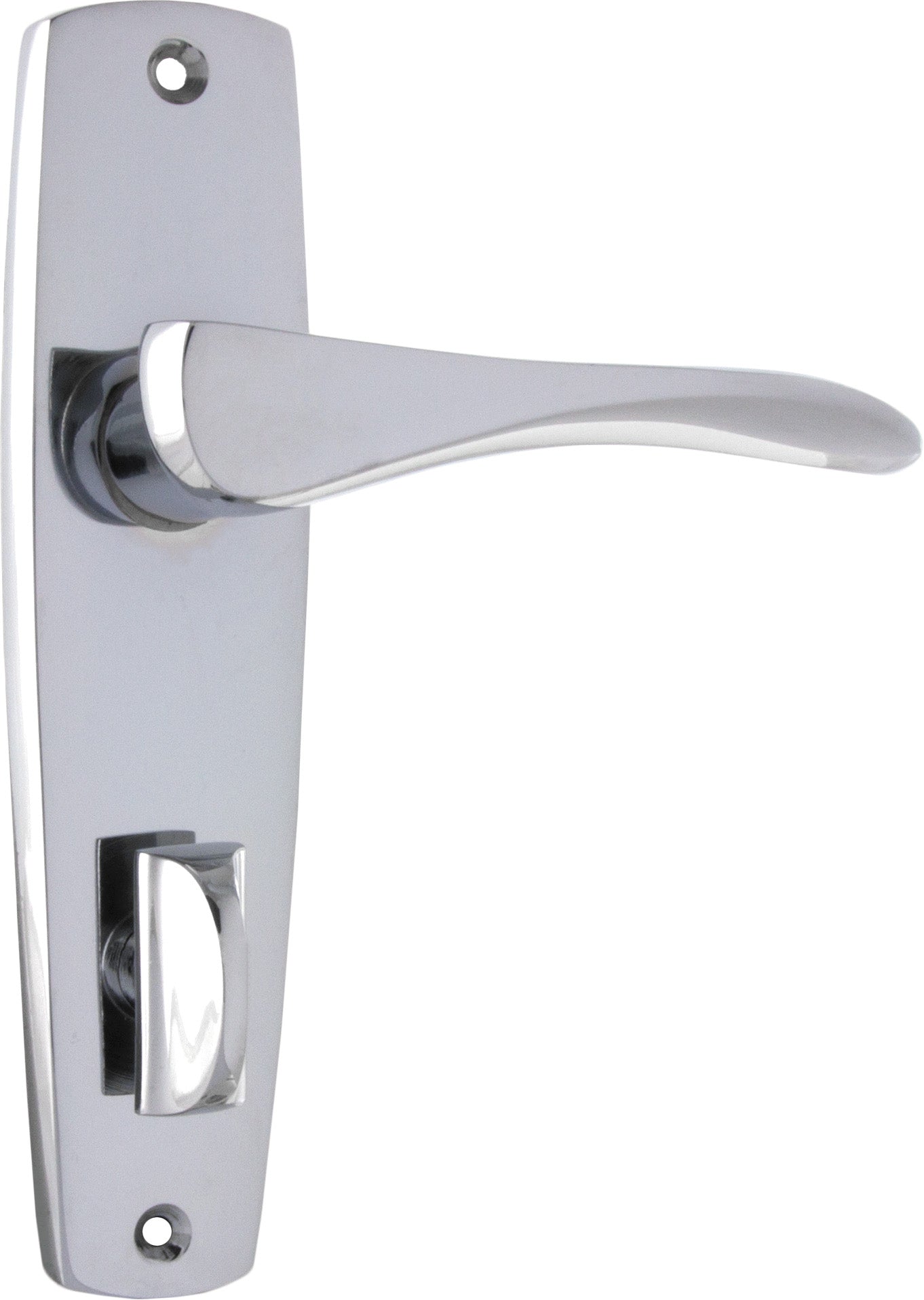 Mid-Century Lever - Long Backplate Chrome Plated / Privacy | Privacy