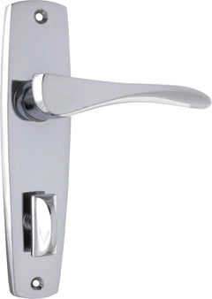 Mid-Century Lever - Long Backplate Chrome Plated / Privacy | Privacy