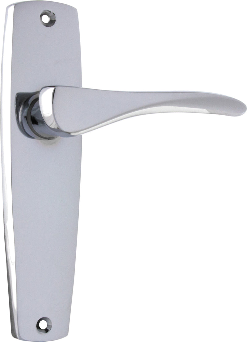 Mid-Century Lever - Long Backplate Chrome Plated / Latch | Passage