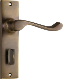 Fremantle Lever - Long Backplate Antique Brass / Privacy | Privacy