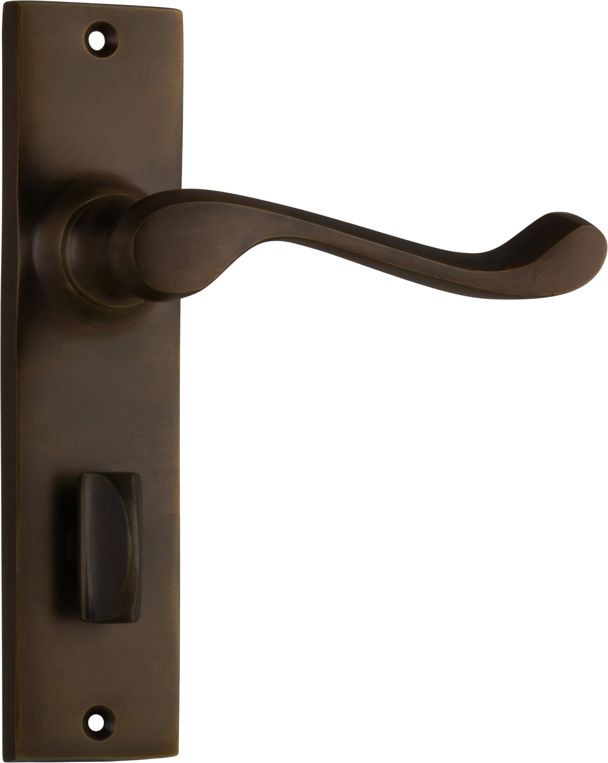 Fremantle Lever - Long Backplate Antique Brass / Privacy | Privacy