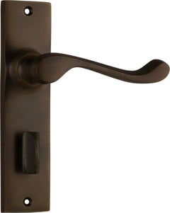 Fremantle Lever - Long Backplate Antique Brass / Privacy | Privacy