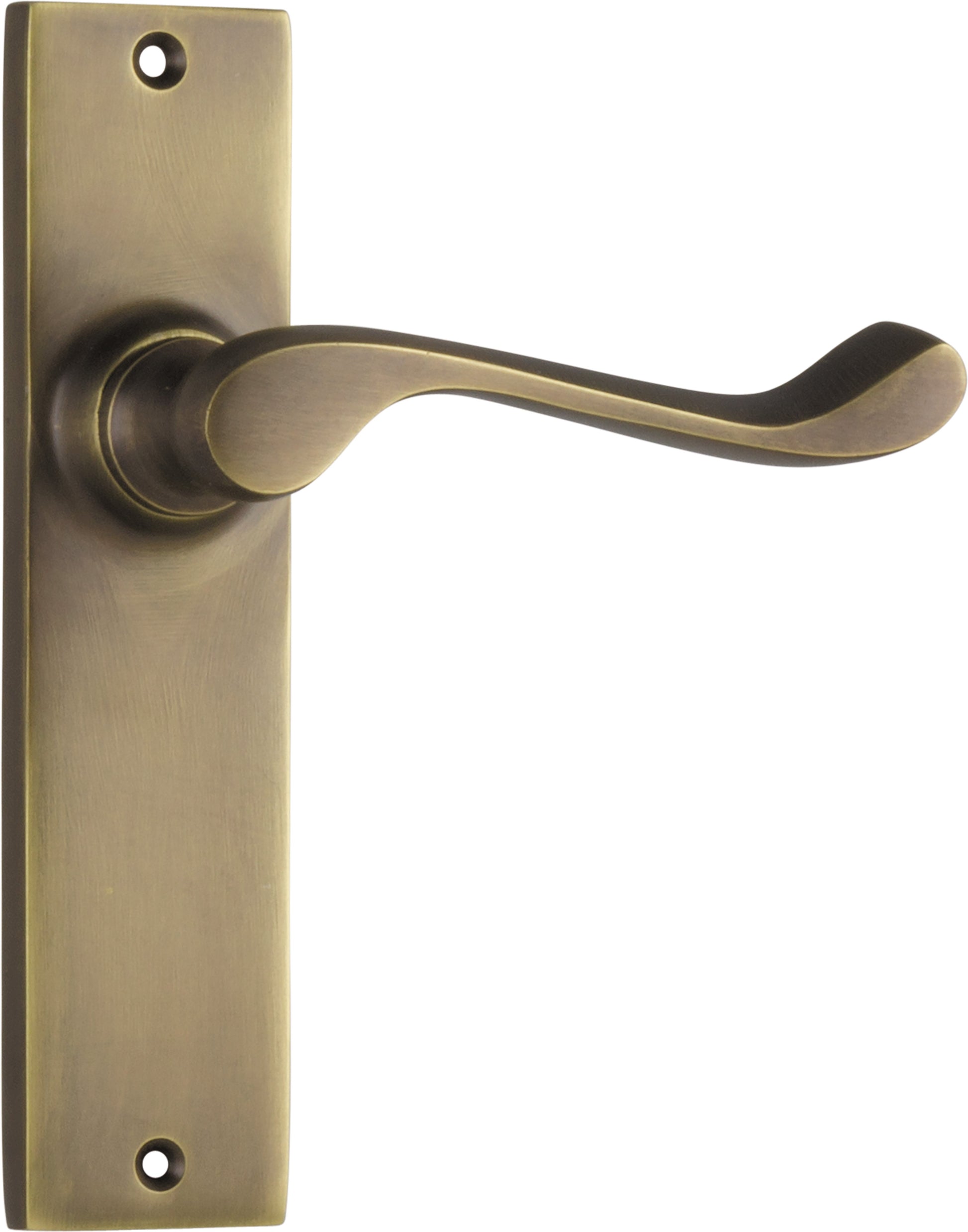 Fremantle Lever - Long Backplate Antique Brass / Latch | Passage