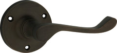 Victorian Lever - Round Rose Antique Brass / Passage