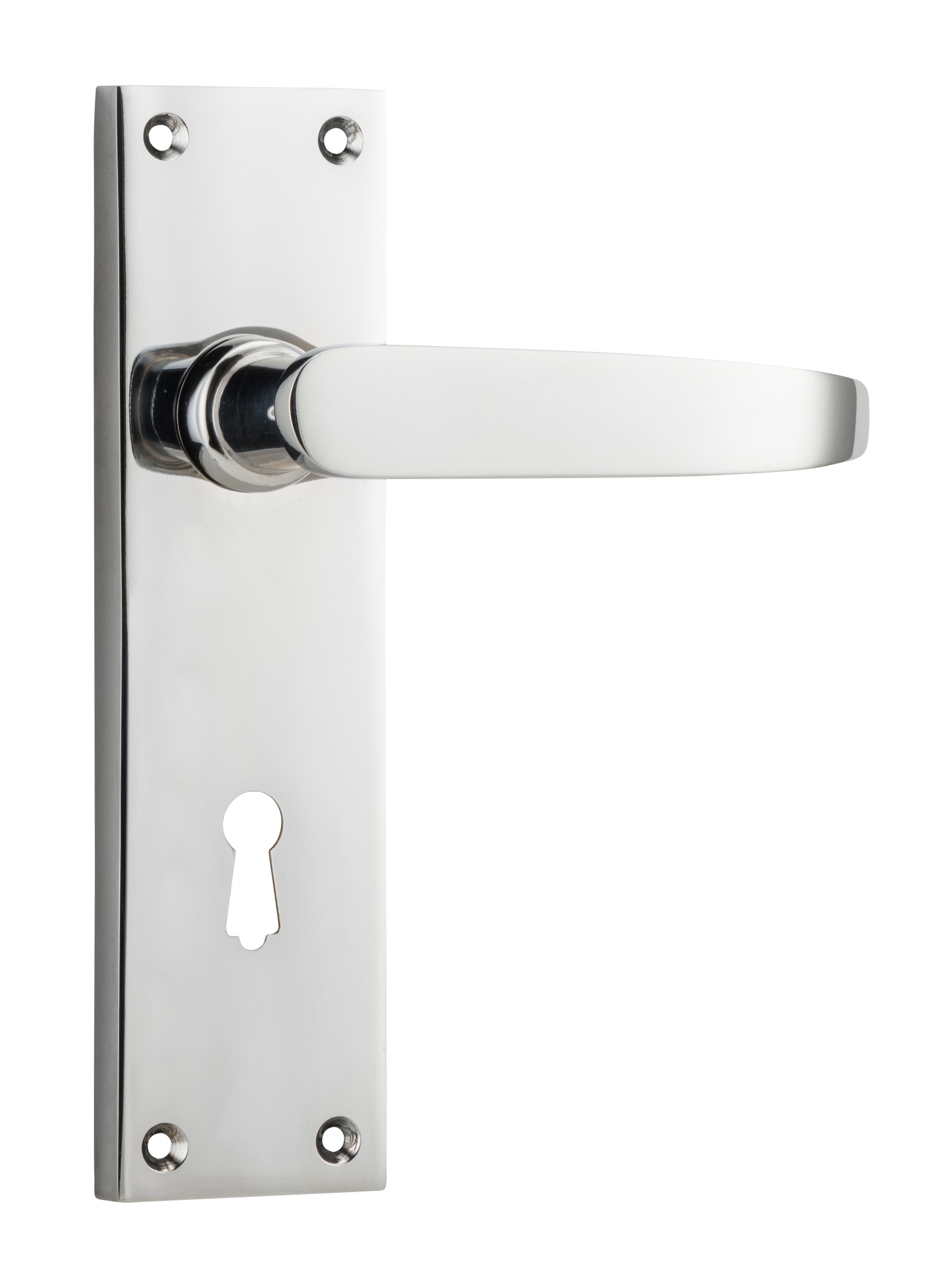 Balmoral Lever - Long Backplate Chrome Plated / Lock | Lock (Skeleton Key)