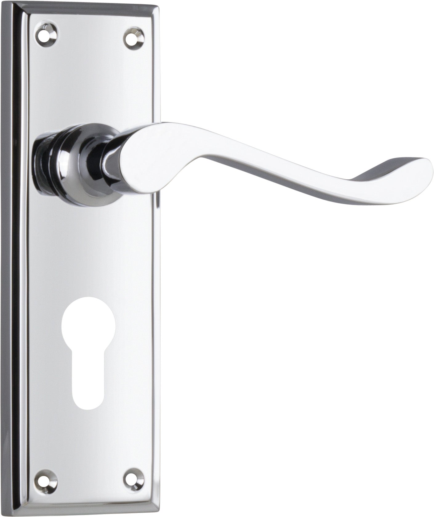 Camden Lever - Long Backplate Chrome Plated / Euro | Entrance