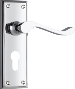 Camden Lever - Long Backplate Chrome Plated / Euro | Entrance
