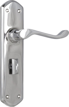 Windsor Lever - Long Backplate Chrome Plated / Privacy | Privacy