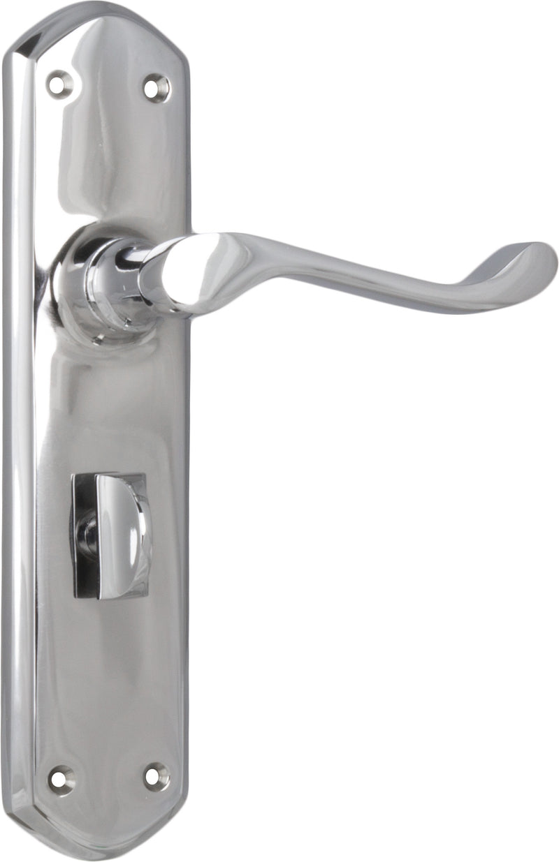 Windsor Lever - Long Backplate Chrome Plated / Privacy | Privacy
