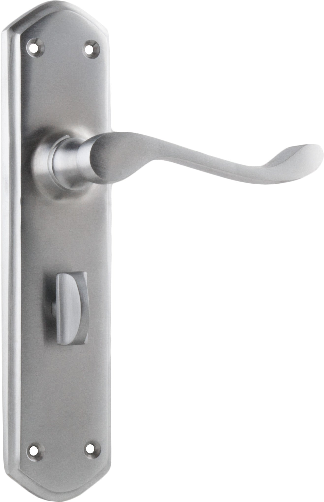 Windsor Lever - Long Backplate Satin Chrome / Privacy | Privacy