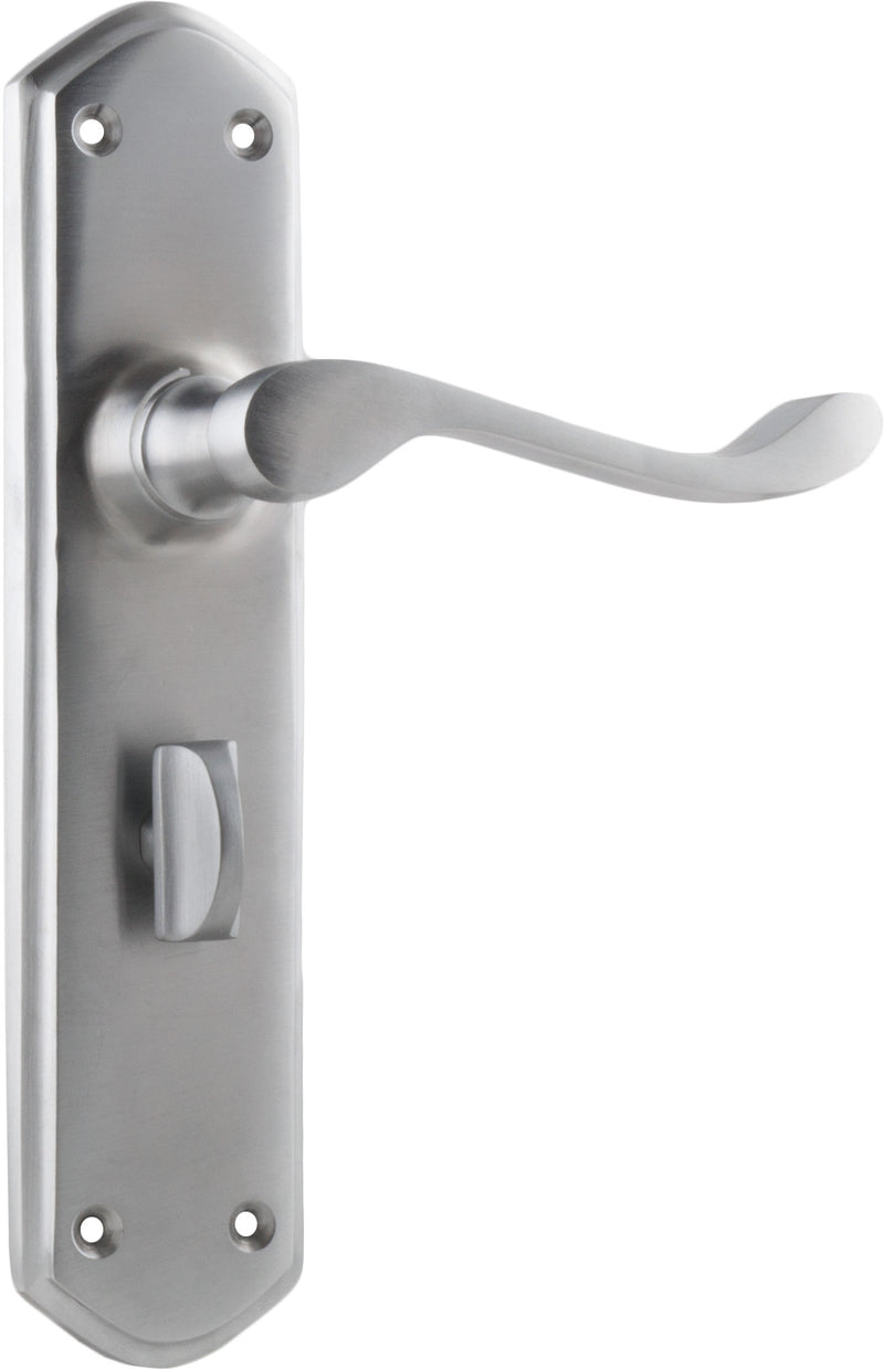 Windsor Lever - Long Backplate Satin Chrome / Privacy | Privacy