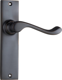 Fremantle Lever - Long Backplate Antique Copper / Latch | Passage