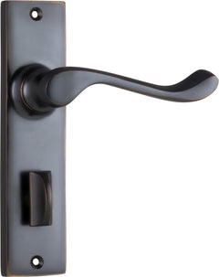 Fremantle Lever - Long Backplate Antique Copper / Privacy | Privacy