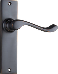 Fremantle Lever - Long Backplate Antique Copper / Latch | Passage