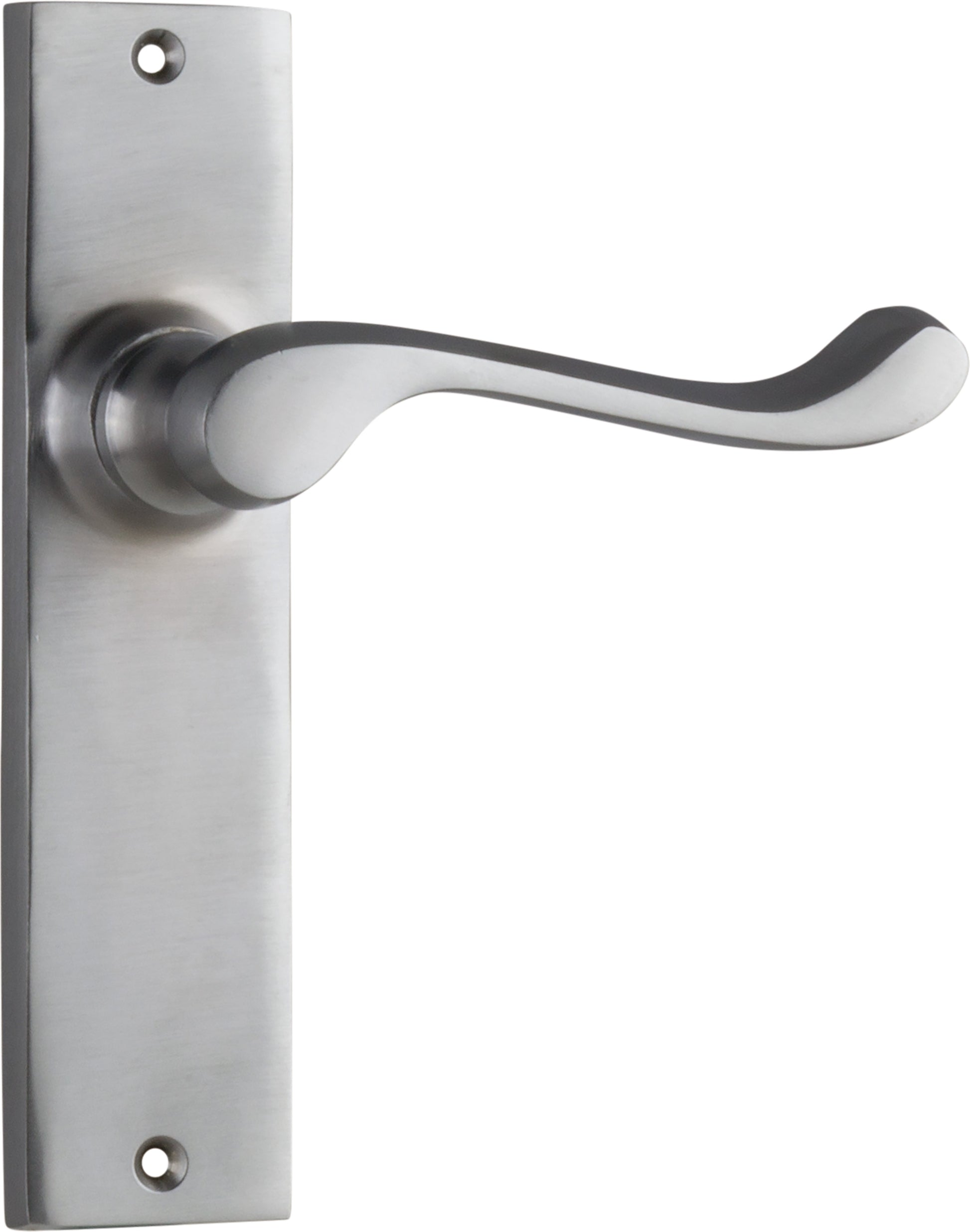 Fremantle Lever - Long Backplate Satin Chrome / Latch | Passage