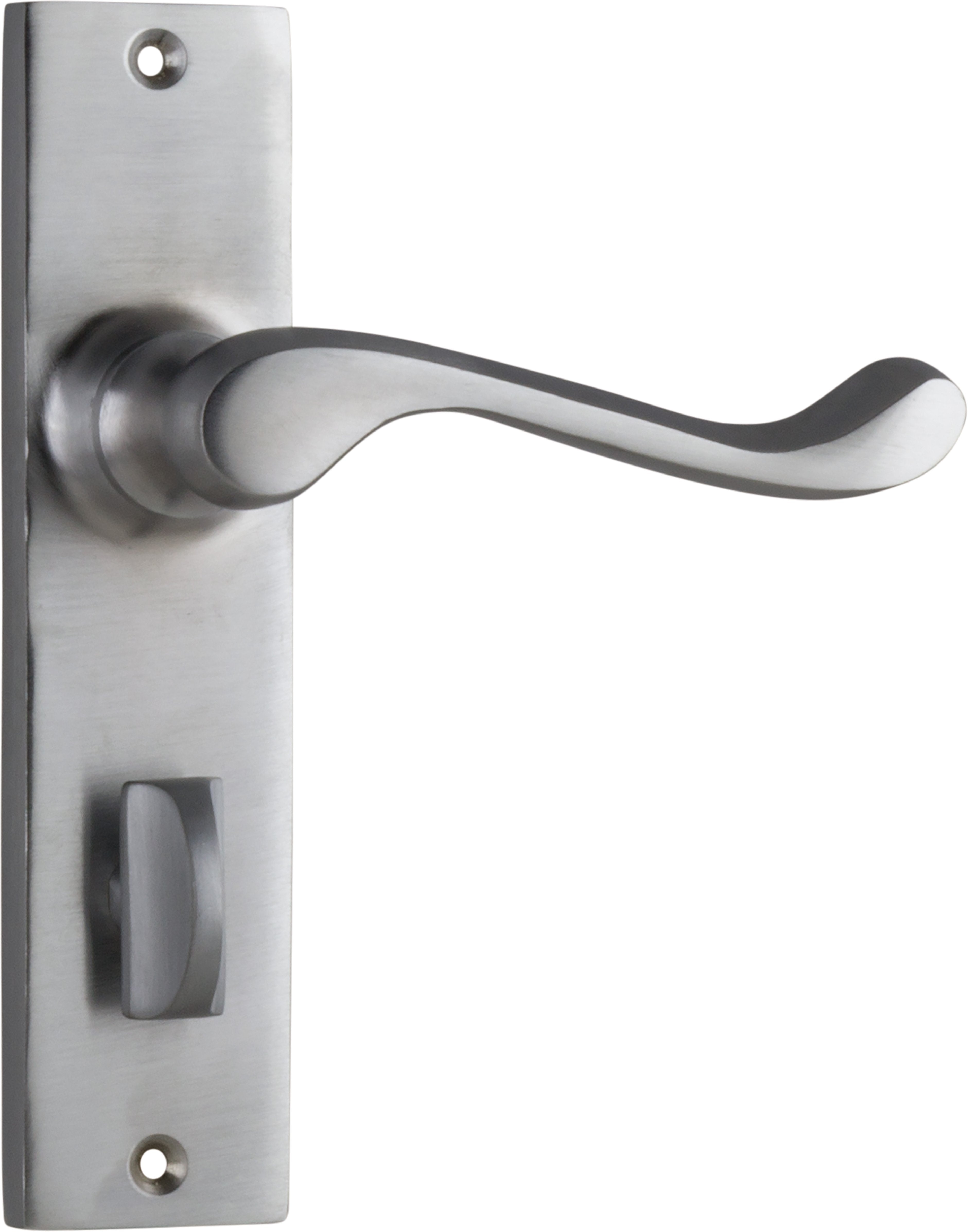 Fremantle Lever - Long Backplate Satin Chrome / Privacy | Privacy