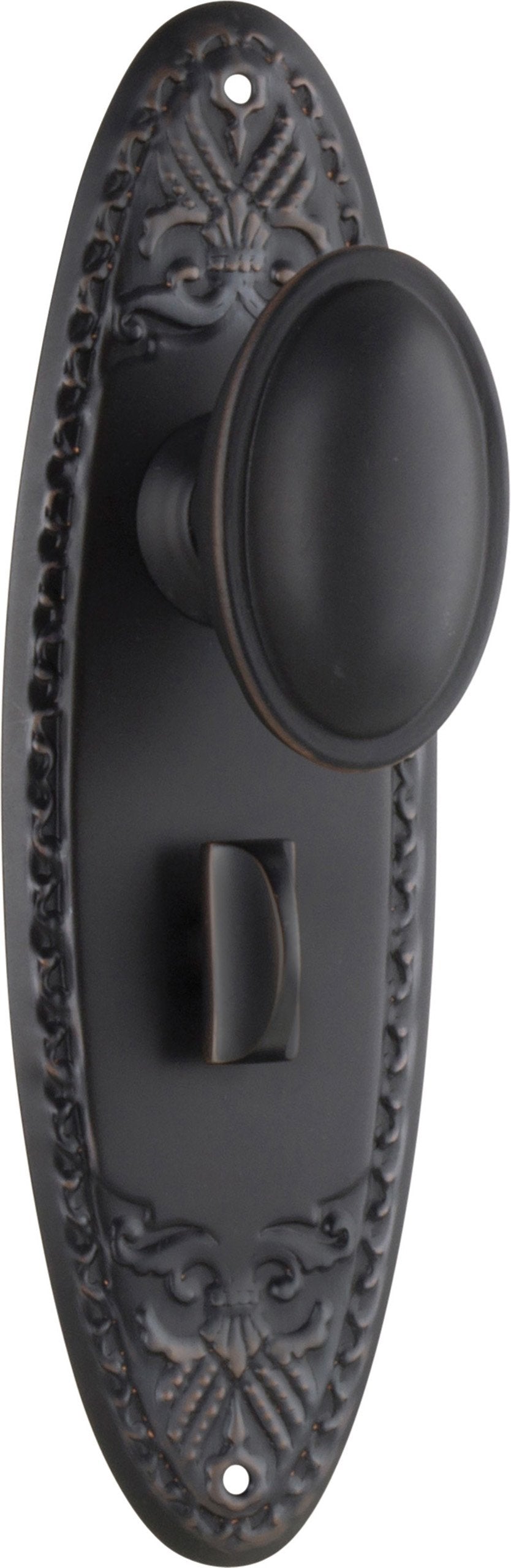 Fitzroy Door Knob - Long Backplate Antique Copper / Privacy | Privacy