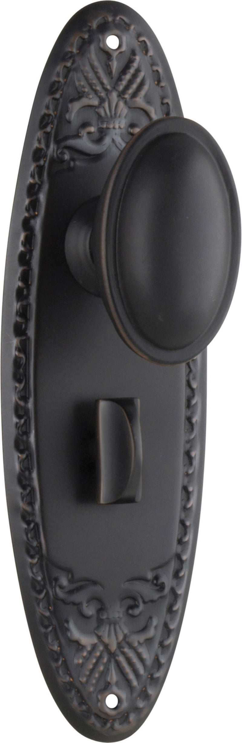 Fitzroy Door Knob - Long Backplate Antique Copper / Privacy | Privacy