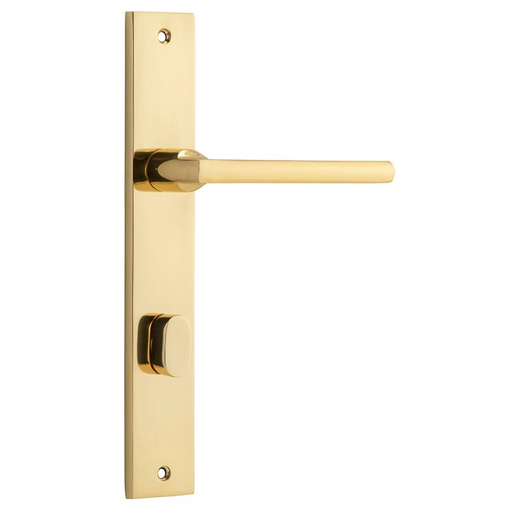 Baltimore Lever - Rectangular Backplate Polished Brass / Solid Brass