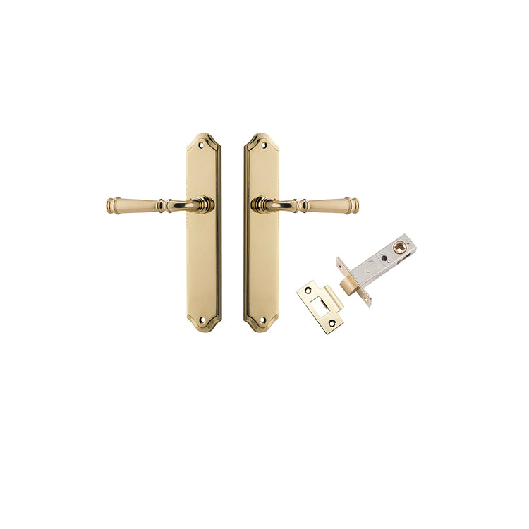 Verona Lever - Shouldered Backplate Passage Kit Polished Brass / Solid Brass