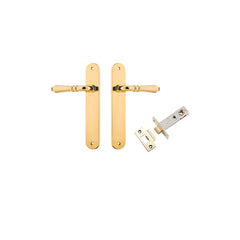 Sarlat Lever - Oval Backplate Passage Kit Polished Brass / Solid Brass