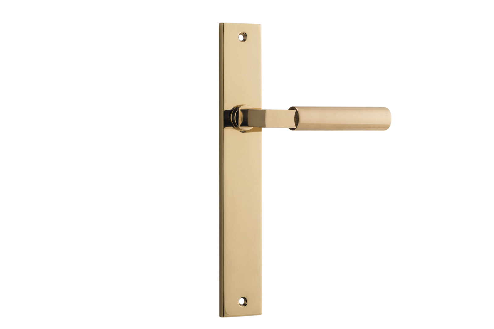 Berlin Lever - Rectangular Backplate Polished Brass