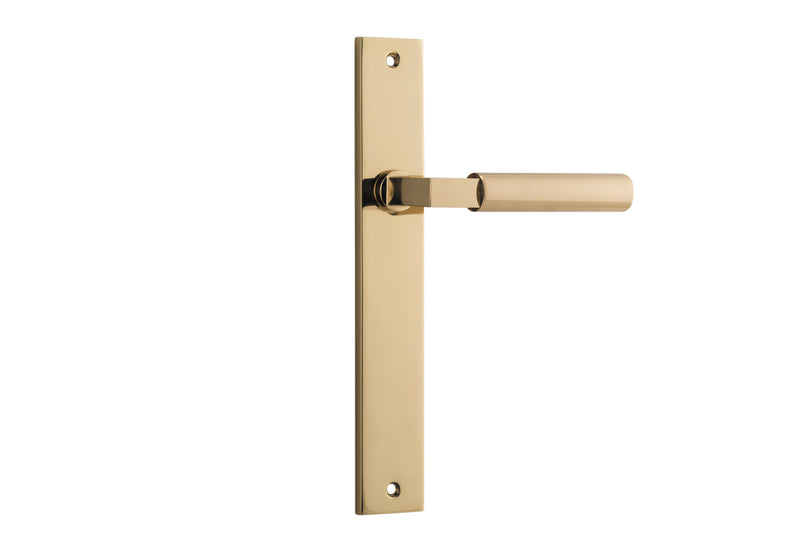 Berlin Lever - Rectangular Backplate Polished Brass