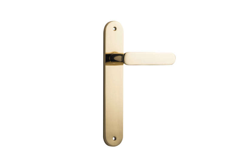 Bronte Lever - Oval Backplate Polished Brass