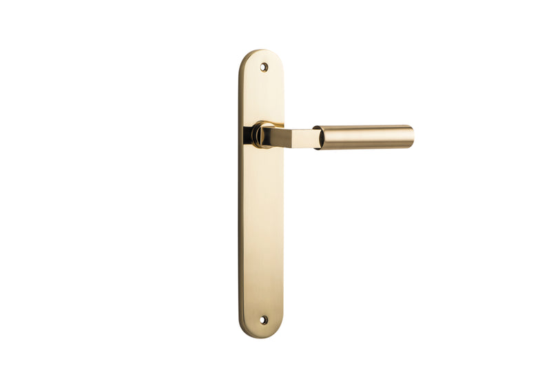 Berlin Lever - Oval Backplate Polished Brass