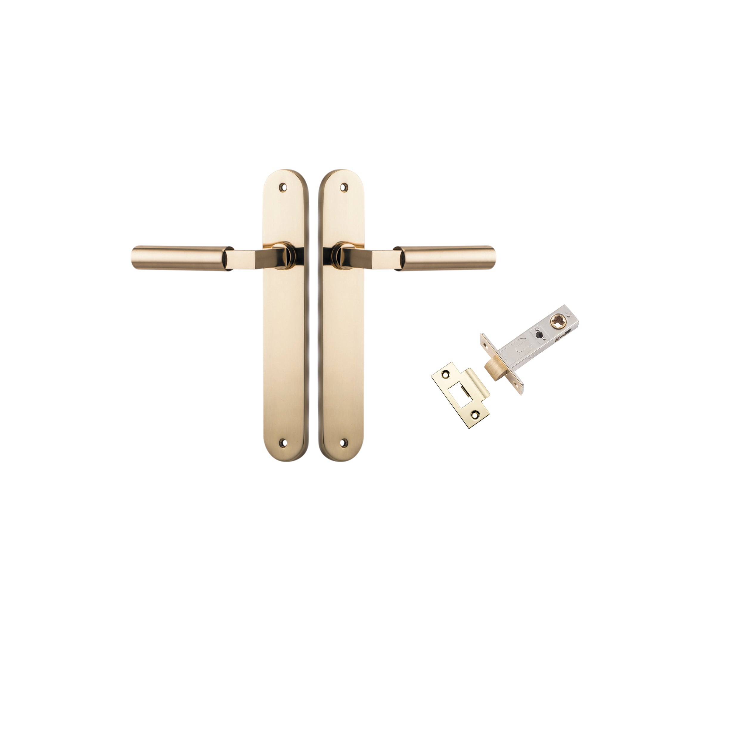 Berlin Lever - Oval Backplate Passage Kit Polished Brass / Solid Brass