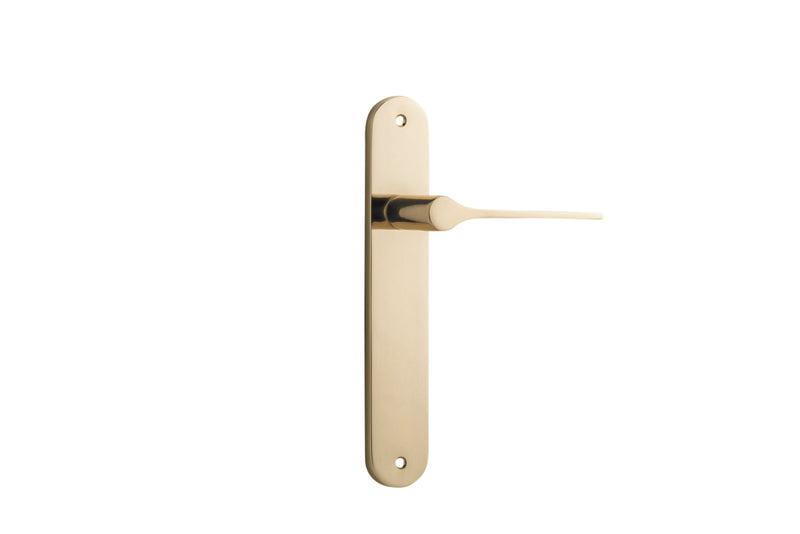 Como Lever - Oval Backplate Polished Brass