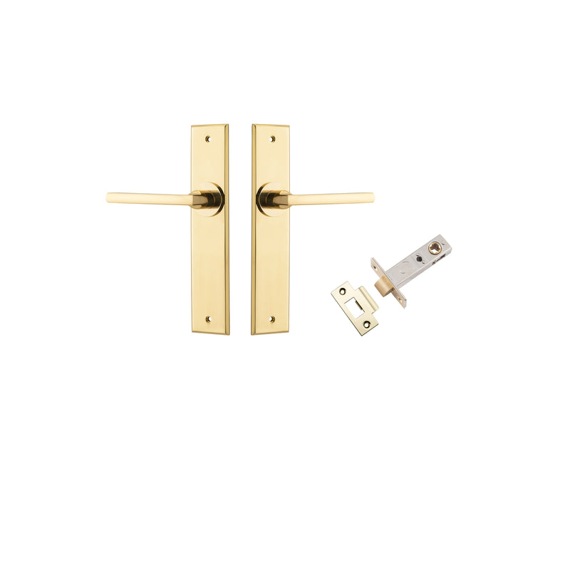 Baltimore Lever - Chamfered Backplate Passage Kit Polished Brass / Solid Brass
