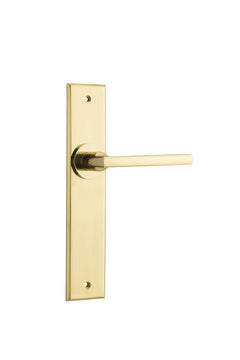 Baltimore Lever - Chamfered Backplate Polished Brass