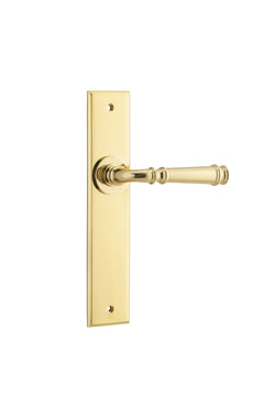 Verona Lever - Chamfered Backplate Polished Brass